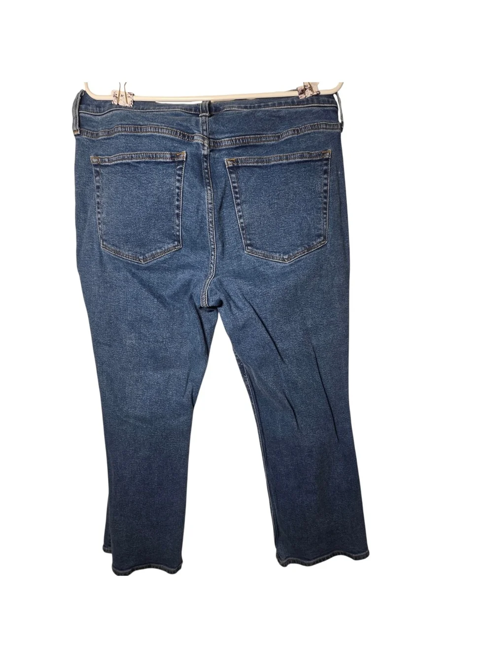 J.Crew Factory Flare Crop Jeans Button Fly Medium Wash Size Womens 31